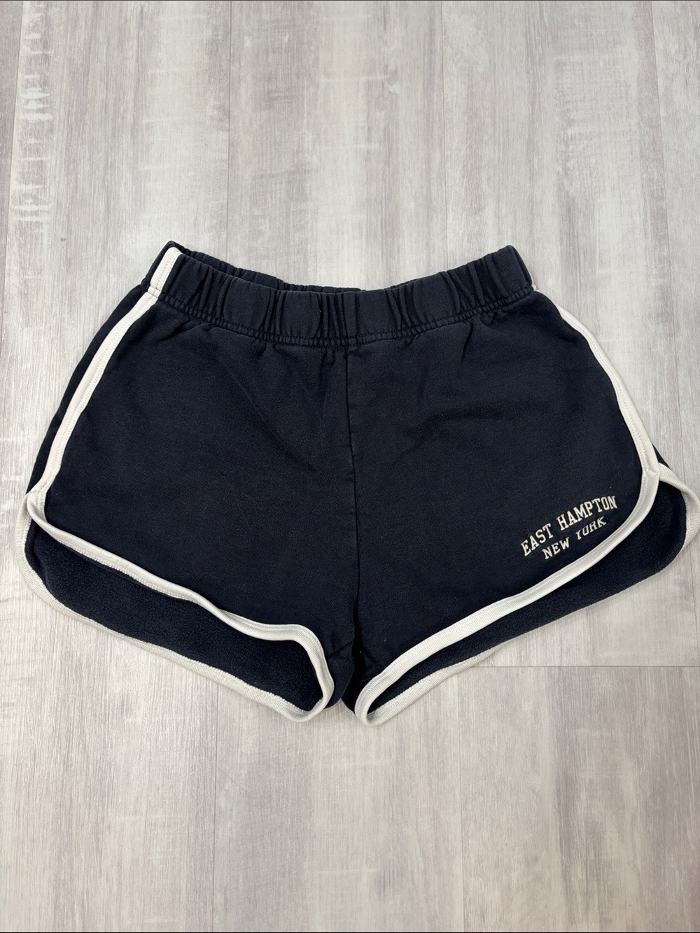Brandy Melville John Galt Navy Blue Athletic Retro Shorts with White Trim XSmall